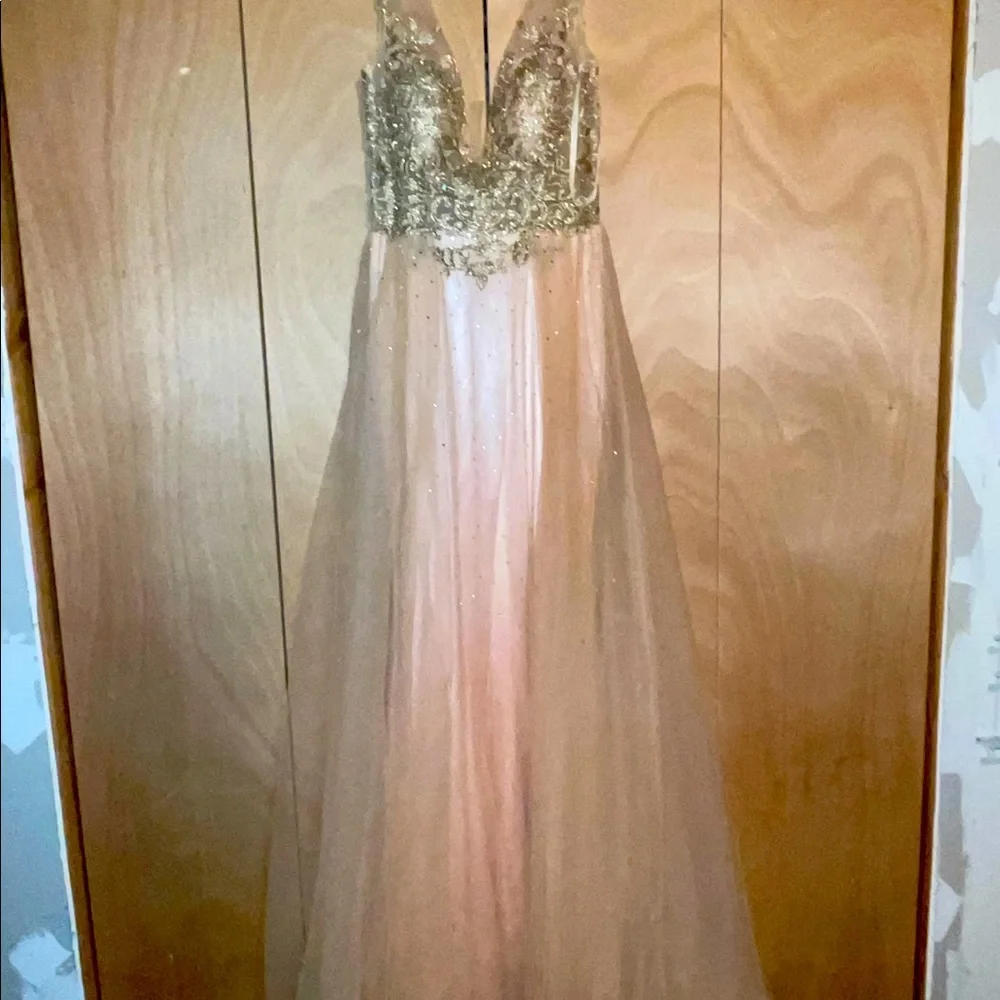 Sparkling Gown with Overskirt - Picture 2 of 5